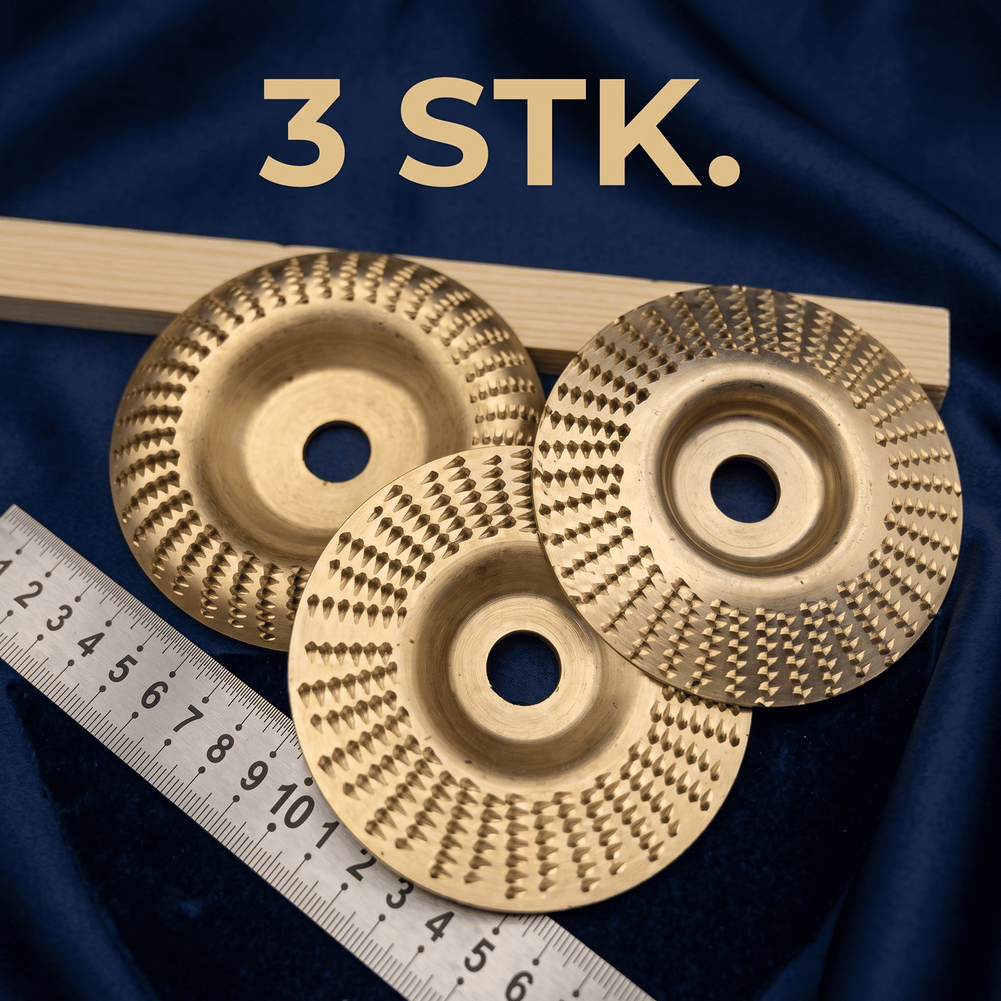 CarveEdge – 3er-Pack Schleifscheiben aus gehärtetem Stahl für Winkelschleifer