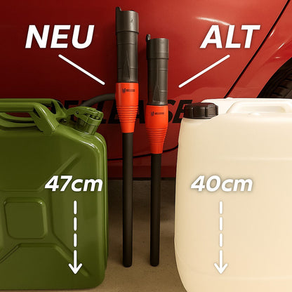 FuelMover™ Extended – Vom Kanisterboden bis zur Tanköffnung