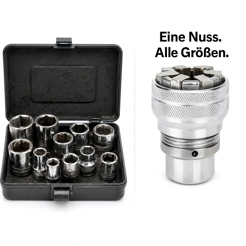 Universal-Steckschlüsseleinsatz 10–19 mm – selbstjustierend